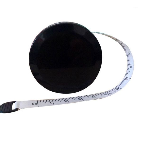 

newly retractable ruler tape measure sewing cloth dieting tailor 1.5m mini tape te8891, Black