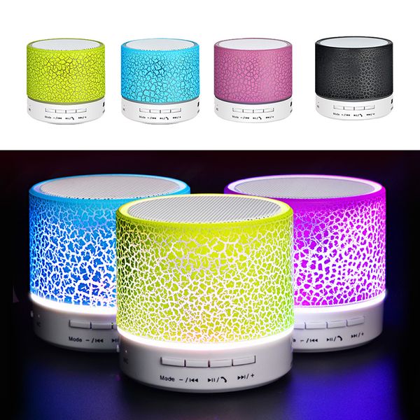 Novo alto-falante Bluetooth usb iluminação colorida mini alto-falante sem fio portátil Soundbox Altifalante de alto-falante Fontes W-00649