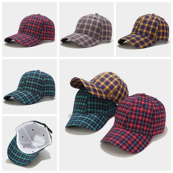 

winter fashion plaid baseball caps men women streetwear snapback hip hop trucker hat plaid baseball hats party hats, Black;white