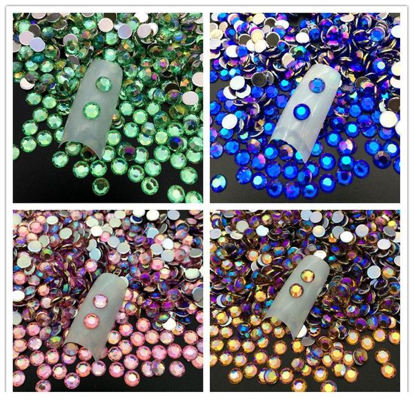 

60pcs/pack 5mm diy 3d acrylic crystal rhinestones round colorful glitters nail art decorations make jllzec, Silver;gold
