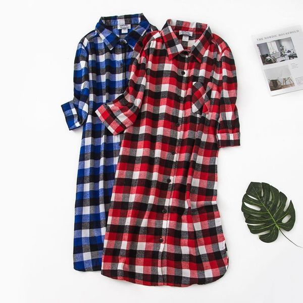 

twill velvet 100% cotton yarn-dyed pyjamas fattening nightdress womens lingerie nightgown plus size plaid sleepwear for 150kg1, Black;red