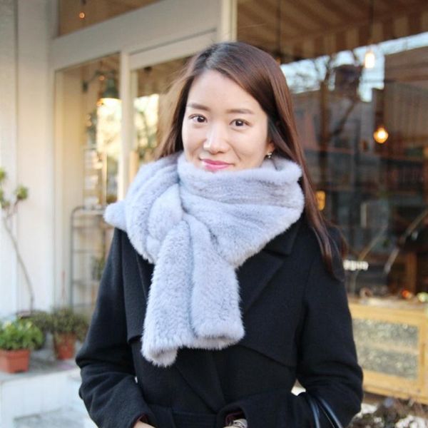

scarves scarf women's mink woven winter style warm and fasionable, Blue;gray