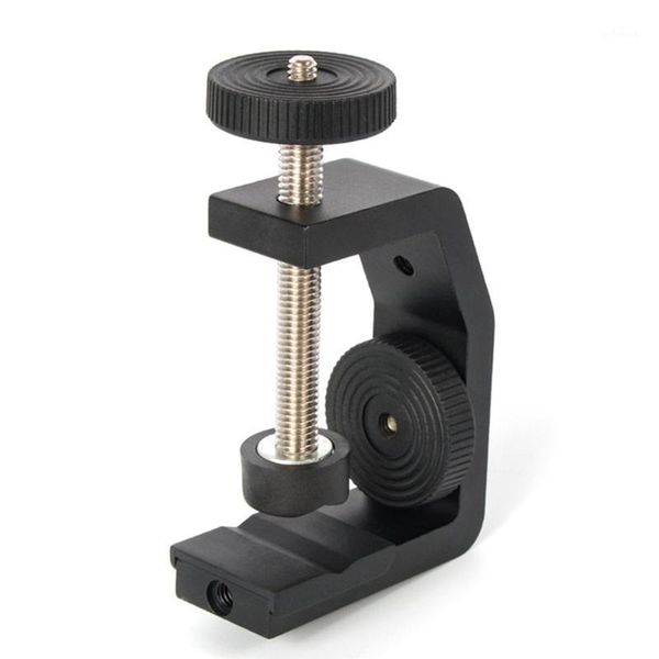 

tripods deskuniversal multifunction c-style camera screw clamp + 360 degree mini ball head 1/4\" flash speedlite table tripod1