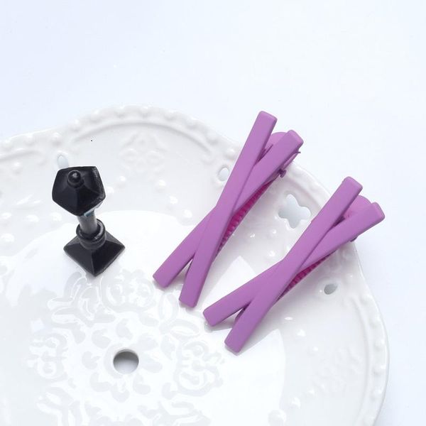 

accessories for girls hair clips matte color cross hairpin decorative barrette beautify hair pin 6cm 2pcs alligator hairpins wmtziu, Black;brown