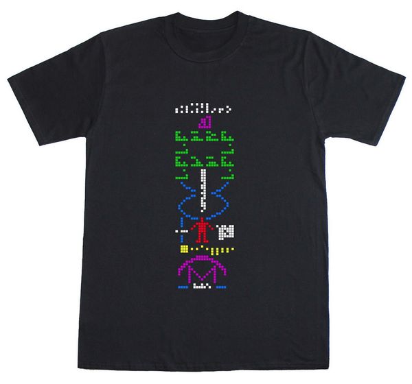 

arecibo message interstellar message space geek regular fit black tee t shirt street plus size t shirt sport hooded sweatshirt hoodie