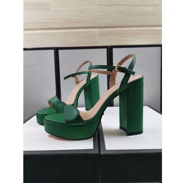

summer woman waterproof platform sandals super high heel leather sandals ladies party elegant square heel shoes1, Black