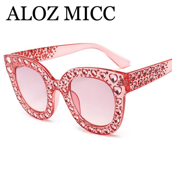 

eye sun luxury women new designer glasses aloz sunglasses fashion vintage sunglasses rhinestone oversize women crystal micc cat uv400a5 elks, White;black