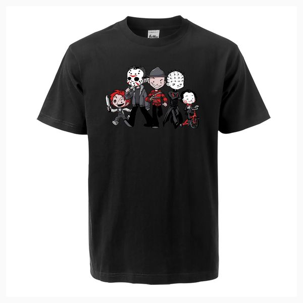 

horror movie jason clown saw halloween summer streetwear short sleeve o neck fashion sport hooded sweatshirt hoodie men t shirt