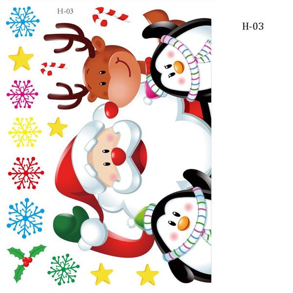 

1шт веселые рождественские наклейки стены для дома рождественские украшения новый год для windows санта-клауса элк стекло стикер стены окна