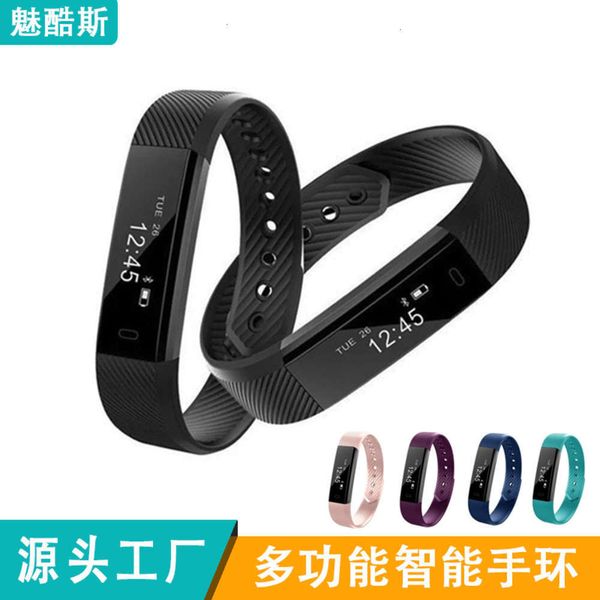 

id115 color screen intelligent bracelet exercise meter step heart rate blood prsure sleep health sedentary monitoring waterproof 115plusbgt