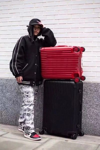 

trunk web celebrity female personality luggage wanxianglun male ins lockbox 20-inch 24 coffers tidal pull rod box
