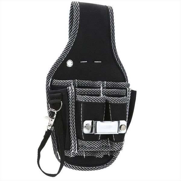 

black solid waist pocket electricians tools belt pouch bag portable nylon screwdriver kit holder tool bag new style
