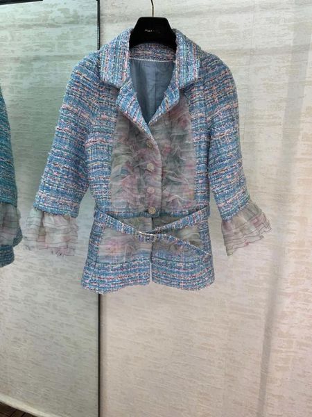 

2019 lady's heavy little fragrance jacket10091, Black