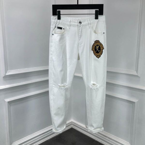 

a1015 fashion men's jeans 2020 runway european design party style men's clothing, Blue