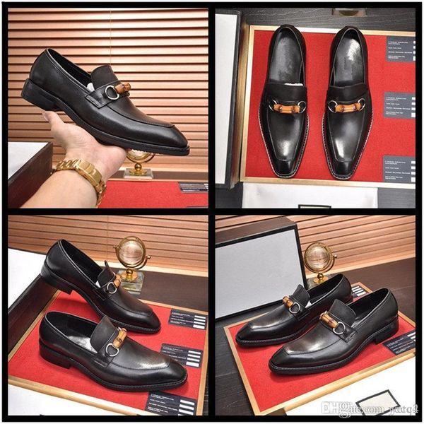 

men dress shoes genuine leather shoes classic tassel brogue designer luxury mens formal shoe casual bullock dress wedding shoes new fashion, Black