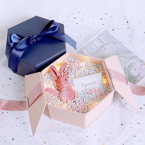 

gift wrap 2021 2 pieces-13% hexagon spot box exquisite bridesmaid with hand packaging custom-8y1