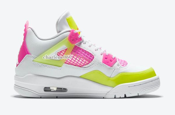 

gs jordon 4 lemon venom women shoes for sale 2020 white pink blast girl basketball shoe store cv7808-100 us4-us7, Black