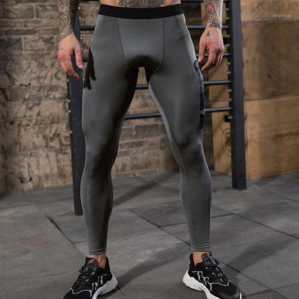 

running pants breathable men compression quick dry sports fitness workout jogging baselayer leggings tights 2 pack1, Black;blue