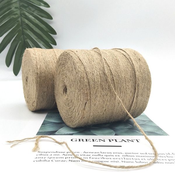 

natural hemp rope handmade diy christmas decoration p rope 2mm 400m/roll flower ribbon toys gift wrapping tape retro new cz102602b