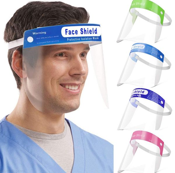 

stock us safety cycling mask face shield transparent full face protective cover film tool anti-fog premium pet material face shield