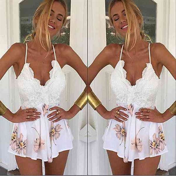 

retro fashion lace chic stylish womens clubwear v neck playsuit bodycon party jumpsuit skinny romper trousers, Black;white