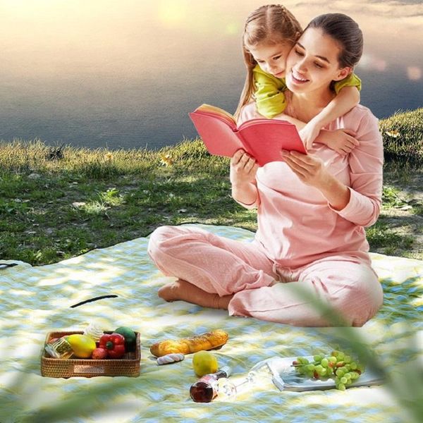 

cammitever waterproof picnic blanket foldable outdoor camping mat machine wash 200x200cm widen picnic mat plaid beach blanket1