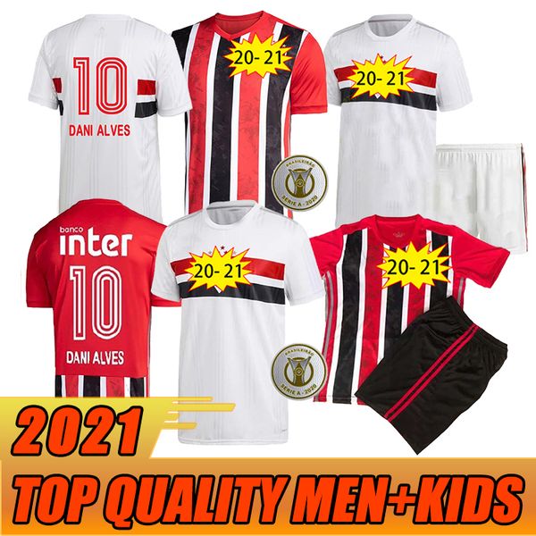

são paulo outubro rosa camisa de futebol 2020 2021 70th soccer jerseys dani alves pablo pato men+kids kits football shirts uniforms, Black;yellow