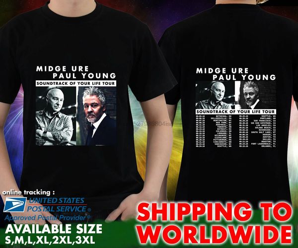 

paul young midge ure soundtrack of your life tour dates 2020 black t shirt sport hooded sweatshirt hoodie