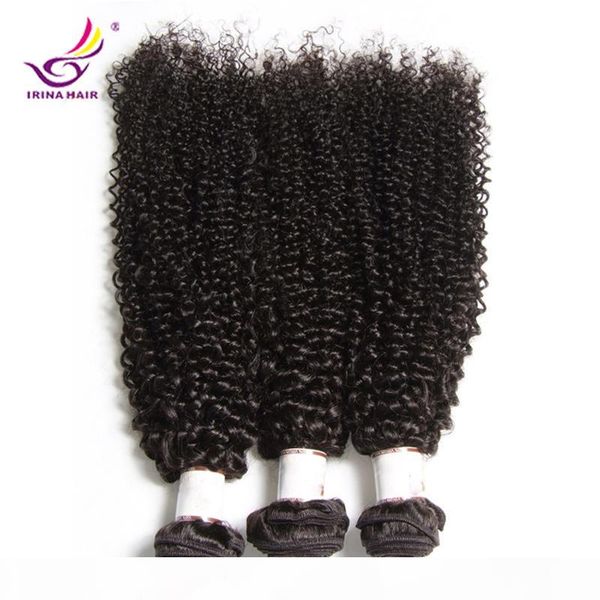 

2017 new arrival human hair extensions brazilian virgin hair weaves 4 bundles brazilian virgin hair afro kinky curly wave brazilian, Black