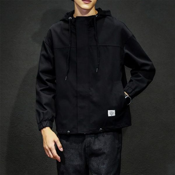 

весна осень куртка с капюшоном мужчин корейский повседневная streetwear плюс размер мужские куртки мужчина для пальто и 10141jk8850 kj2658, Black;brown