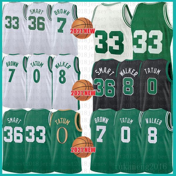 

2021 new jayson 0 tatum basketball jersey kemba 8 walker mens larry 33 bird youth kids jaylen 7 brown mesh retro marcus 36 smart white, Black;red