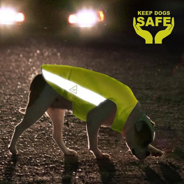 

reflective dog vest clothes high visibility dog safety vests for small medium large dogs outdoor hiking sqcmak