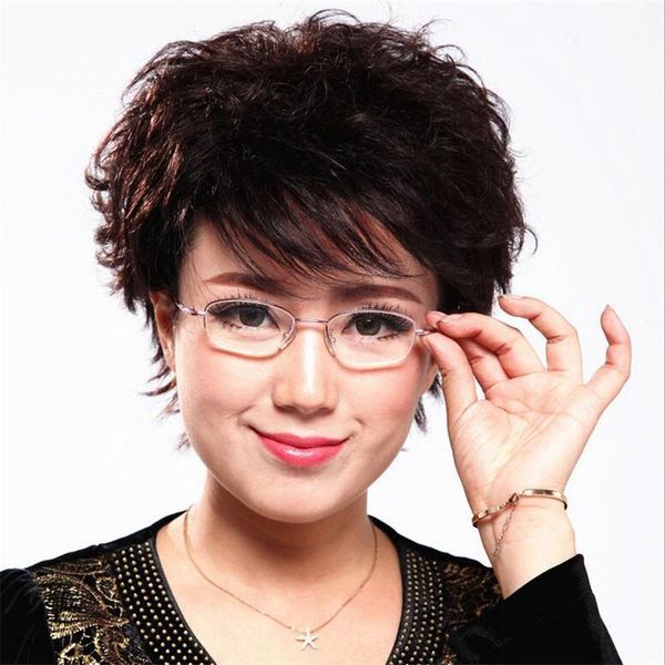 

women half purple metal frame reading glass diopter +1.5+2.0 clear lenses reading glasses male eyewear glasses presbyopia1, White;black