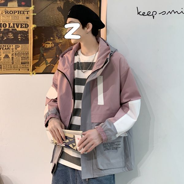 

2021 new brand fashion jacket men's autumn spring patchwork japan style clothing plus asian size m-5xl fkaa, Black;brown