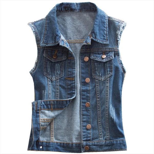 

female denim vest new spring autumn jacket vintage jeans vest short jacket plus size 4xl women clothing casual jean coat, Black;white