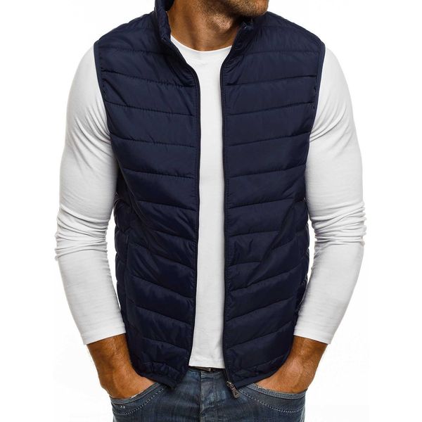 

2019 fashion simple men's cotton vest 7582, Black;white