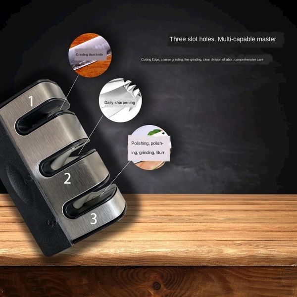 

точилка для ножей 3 этапы профессиональная кухня заточка каменные шлифовальные ножи whetstone tungsten алмазная керамическая точилка инструм
