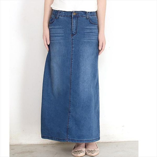 

womens skirts loose denim skirts high waist solid female woman ankle length drop shipping good quality, Black