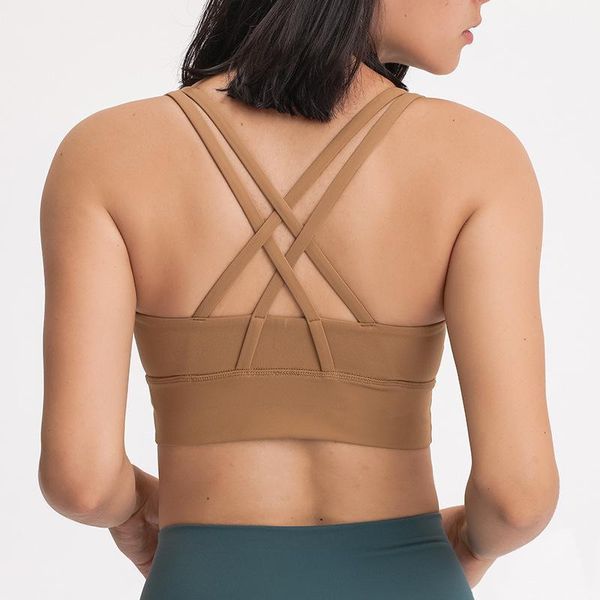 

gym clothing printed classic shockproof sports underwear women cross beautiful open back running yoga fitness bra tube crop mvsyo1, White;black