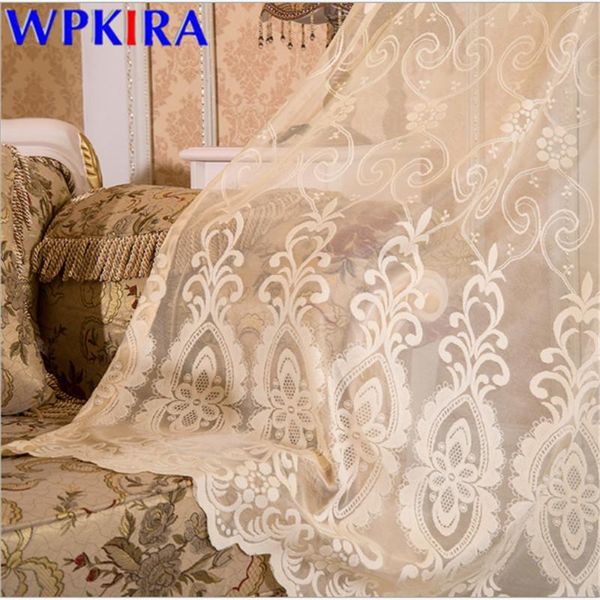 

jacquard lace tulle curtains for living room voile sheer curtains window blinds drape kitchen balcony window screen w-ad534#30