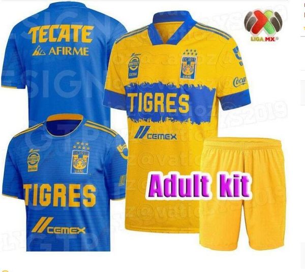 

men kit 2020 2021 uanl tigres gignac soccer jerseys kits 19 20 21 vargas camiseta maillot home away third pizarro mexico football shirts, Black;yellow
