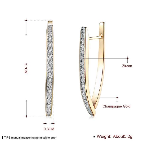 

wholesale wedding new gold color earrings for women wedding decoration delicate design austria crystal jewelry gift luxury h sqcplx, Golden