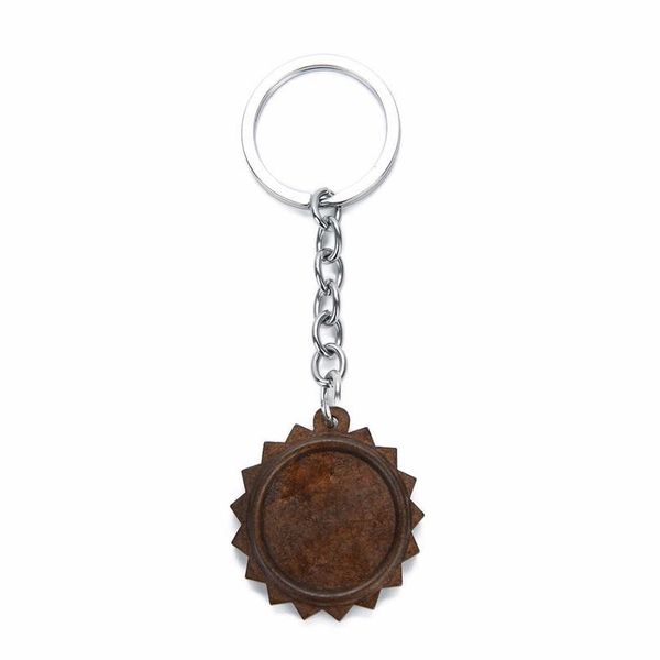 

louleur brown wood cabochon base 25mm 30mm dia blank wooden key ring pendant trays for diy key chain jewelry accessorie jlleyc