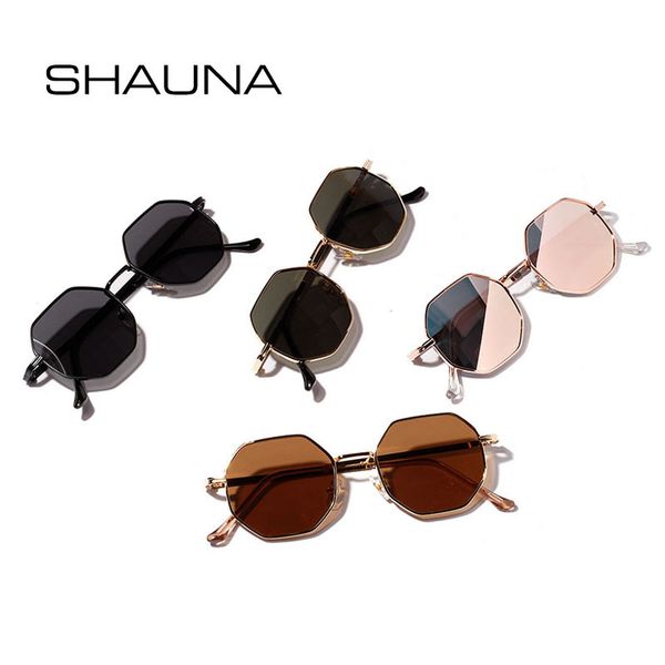 

shauna retro copper frame hexagon sunglasses women fashion rose gold mirror shades men uv400