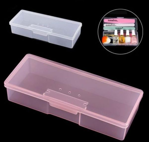 

plastic transparent nail manicure tools storage box nail dotting drawing pens buffer grinding files organizer c bbynaz bde_luck