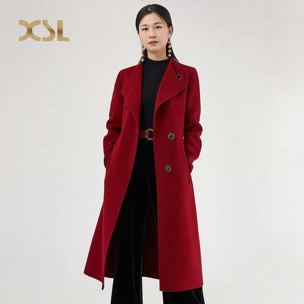 

ms temperament of 2021 autumn winters commuter high-ranked imperial concubine red cloth coat coat, Black