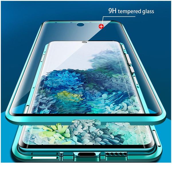 

double sided glass full magnetic case for samsung galaxy s8 s9 s10 plus s20 ultra a50 a31 41 a51 a71 wmtofg