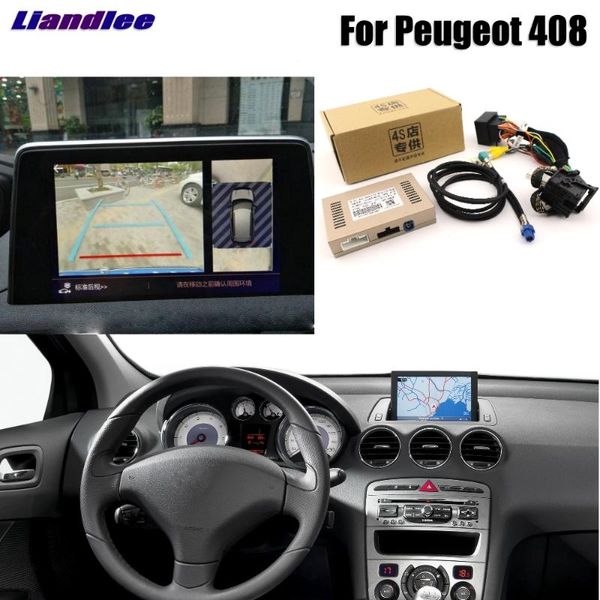 

car rear view cameras& parking sensors liandlee camera interface reverse back up kits for 408 2014~2021 display upgrade