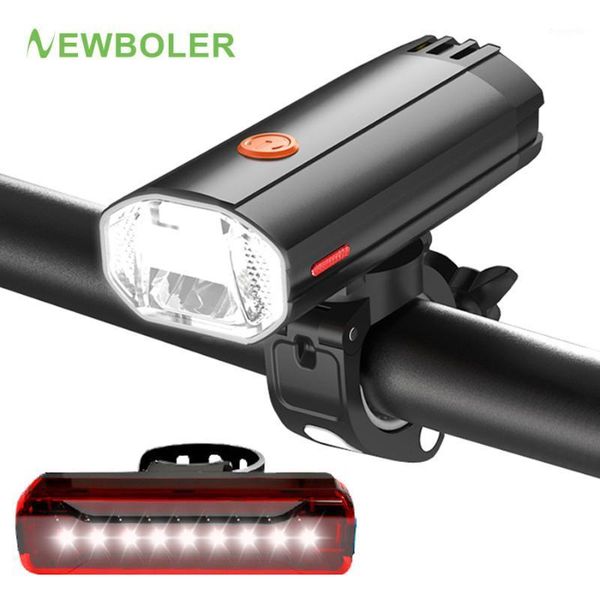 

newboler anti-glare 450lm led bike front light set usb chargeable mtb bicycle light taillight cycling headlight bike accessories1