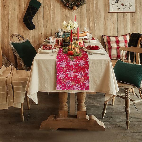 

fengrise таблица runner рождество декор для дома с рождеством таблица декора 2020 navidad украшения xmas party decor новогодний подарок jllt
